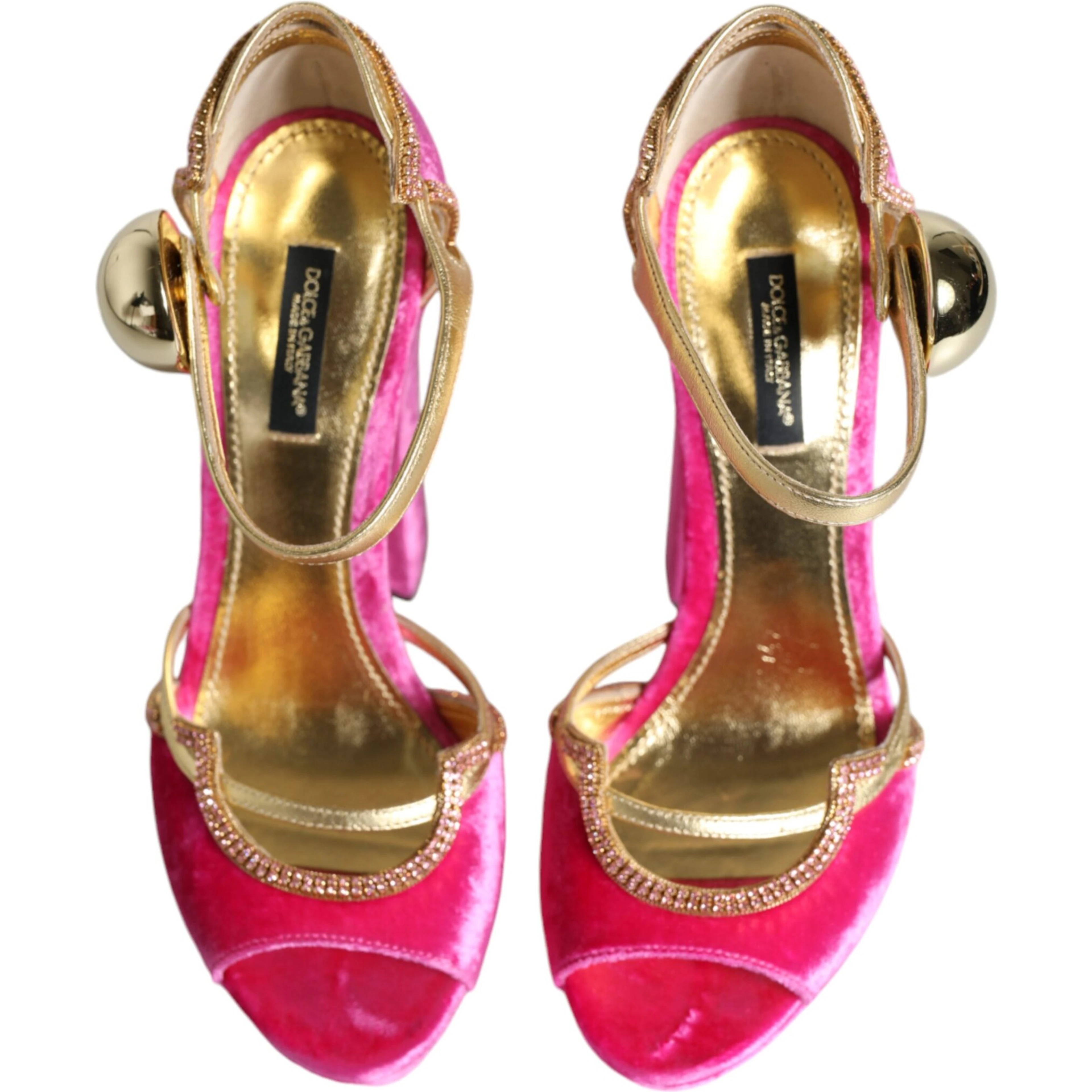 Pink Velvet Platform Ankle Strap Heel Sandals Shoes
