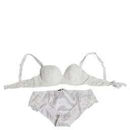 White Silk Stretch Panty Balconette Bra Underwear