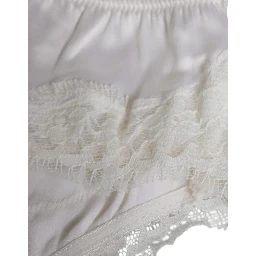 White Silk Stretch Panty Balconette Bra Underwear