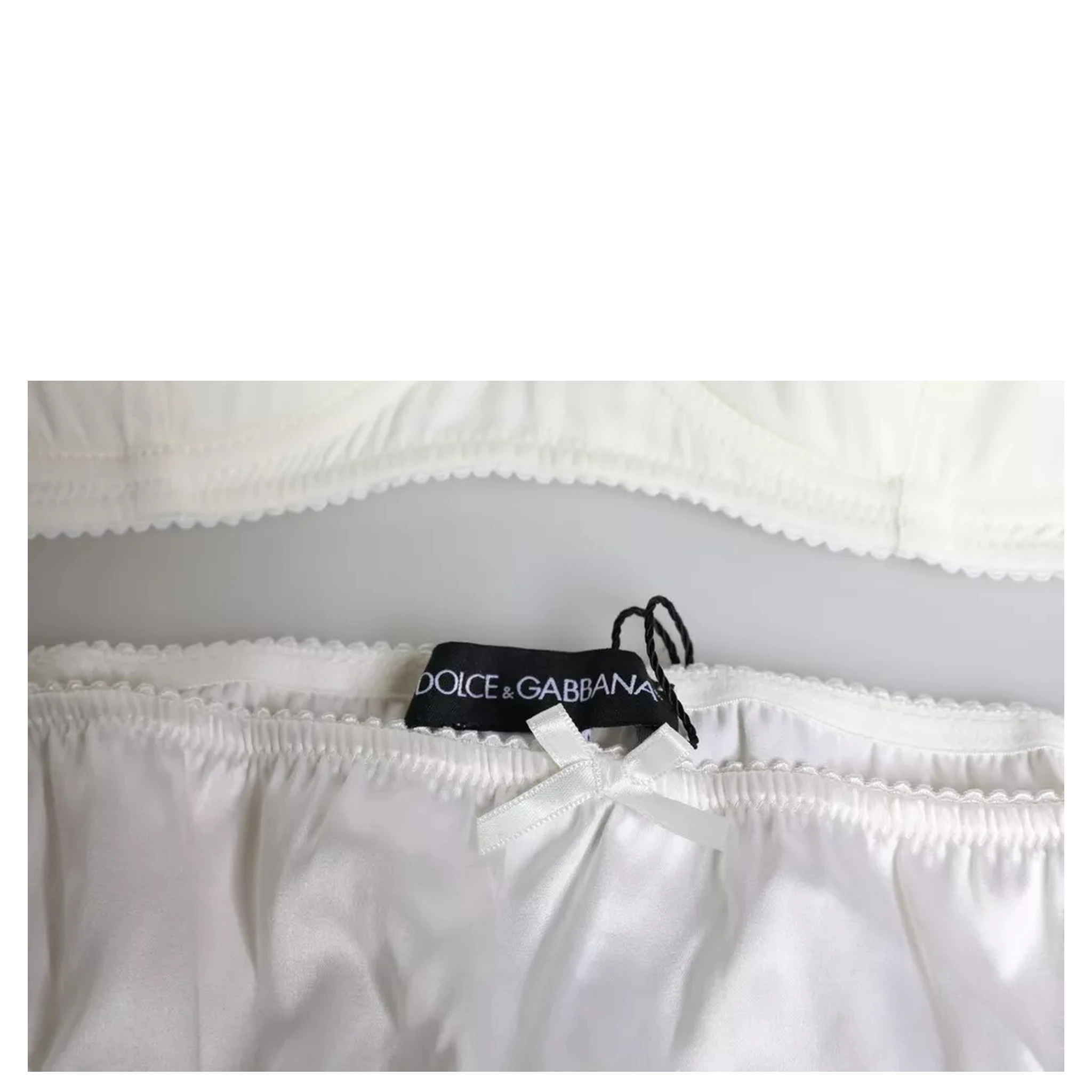 White Silk Stretch Panty Balconette Bra Underwear