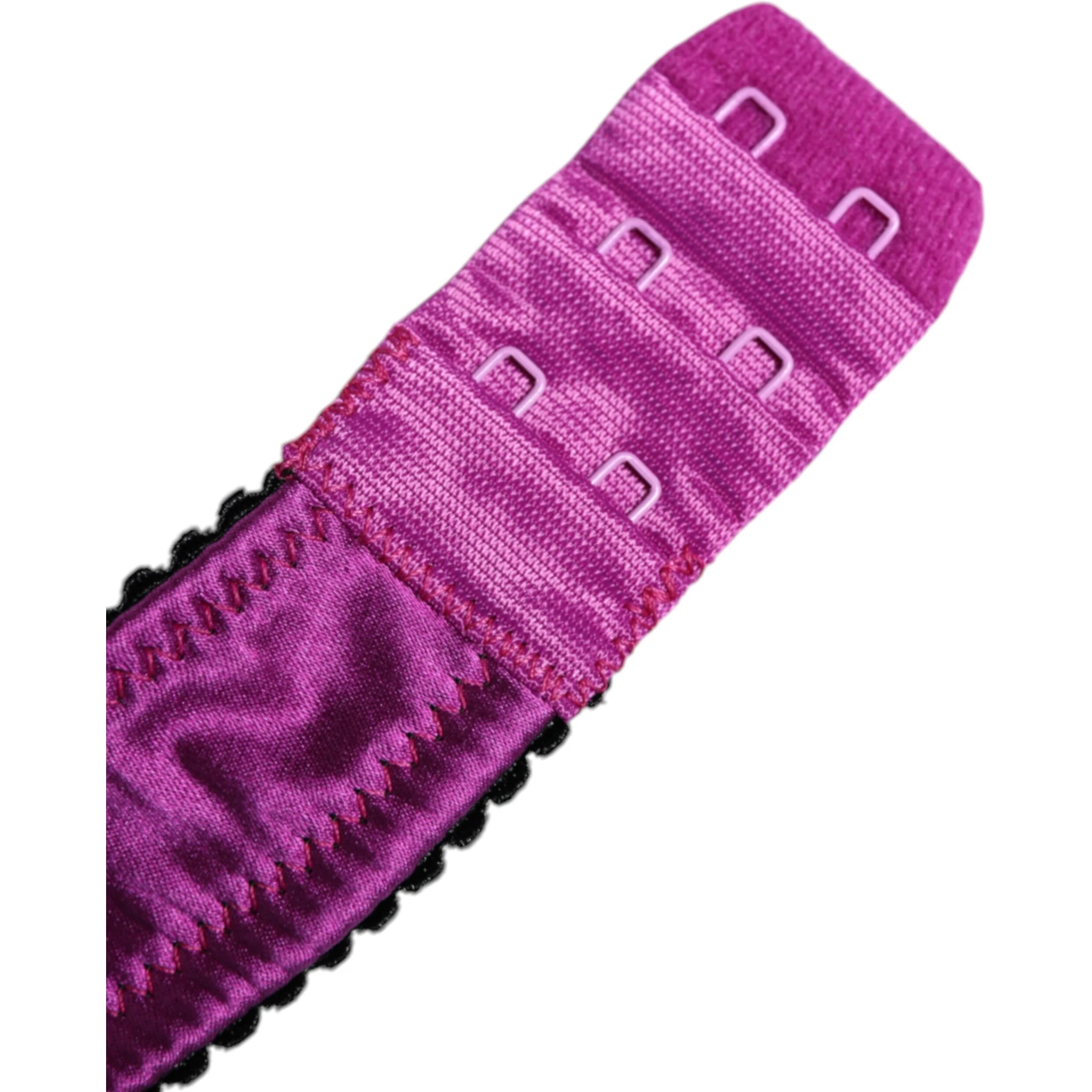 Purple Silk Underwired Balconette Bra Underwear