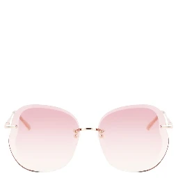 Rose Gold Metal Sunglasses