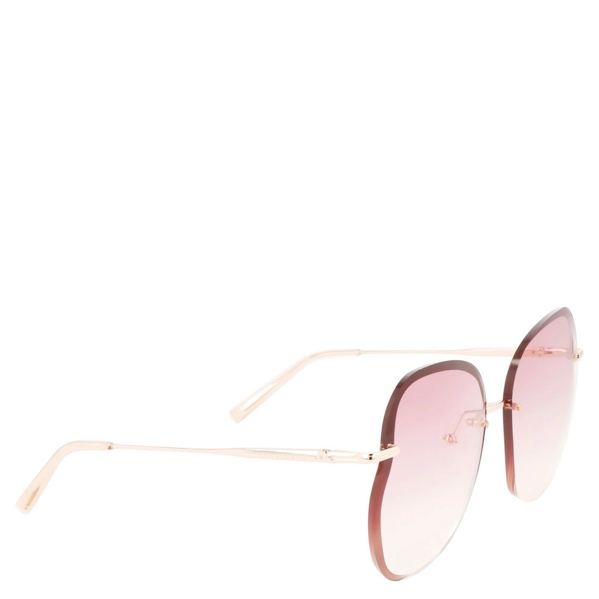 Rose Gold Metal Sunglasses