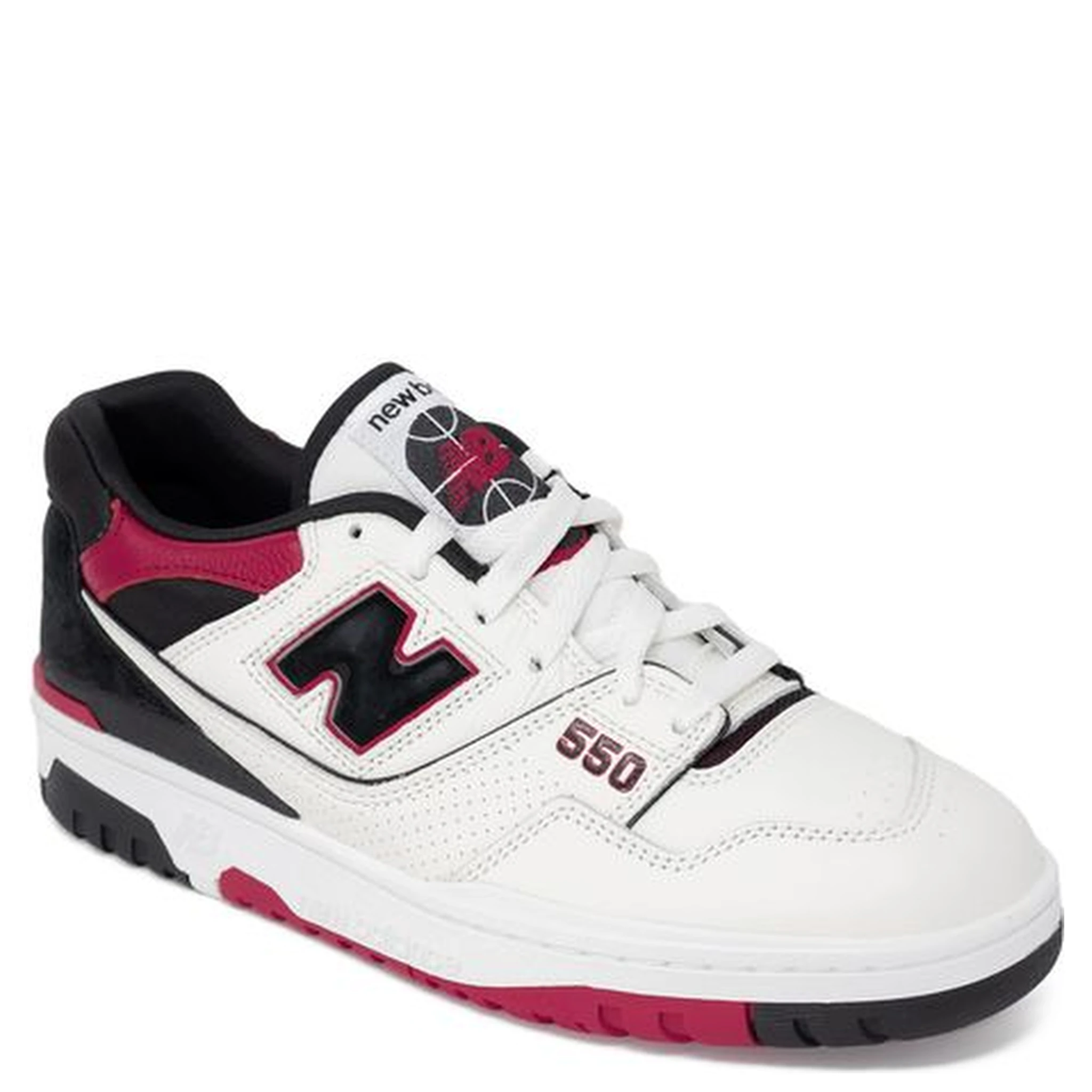 Red Leather Athletic Sneakers