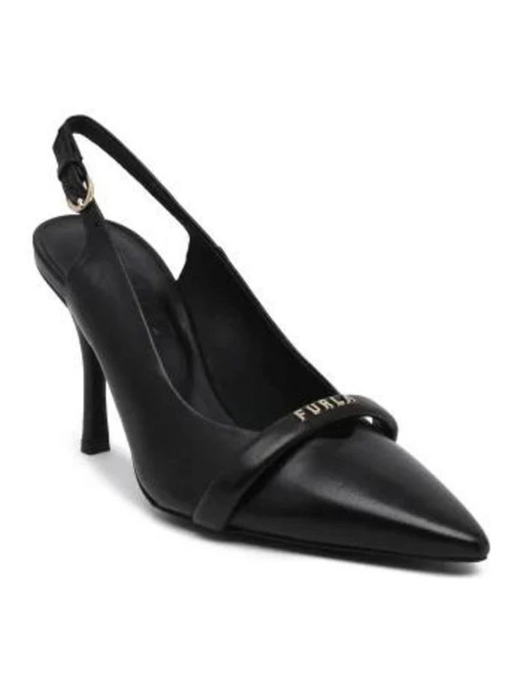 Black Leather Pumps