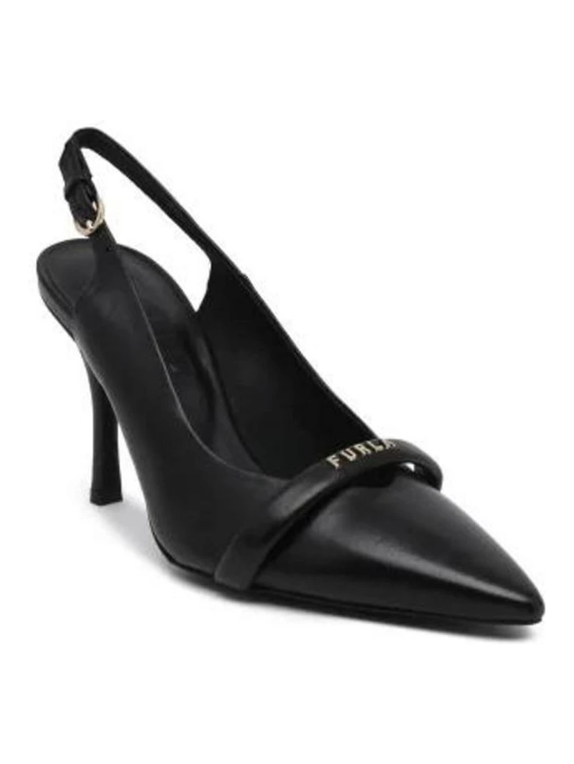 Black Leather Pumps