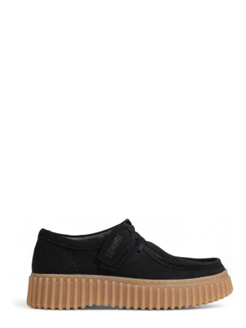 Black Suede Leather Platform Pumps