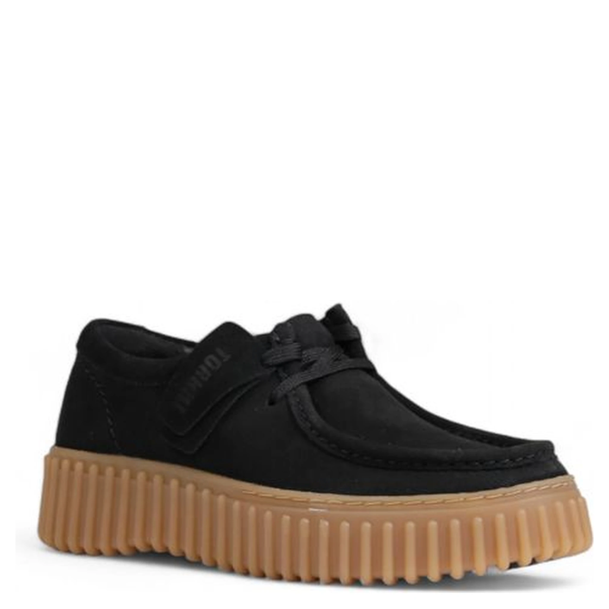 Black Suede Leather Platform Pumps