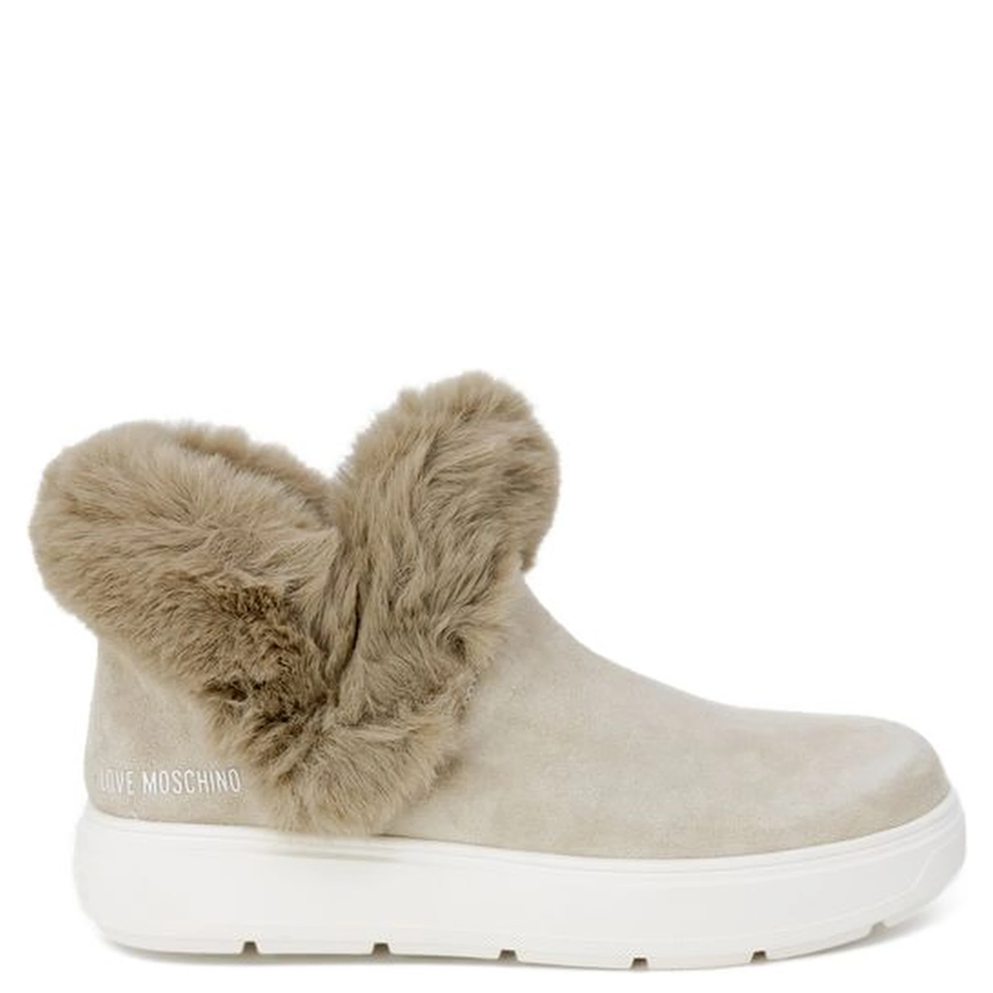 Beige Leather Chunky Sneakers