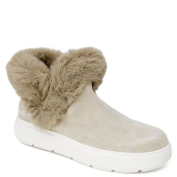 Beige Leather Chunky Sneakers