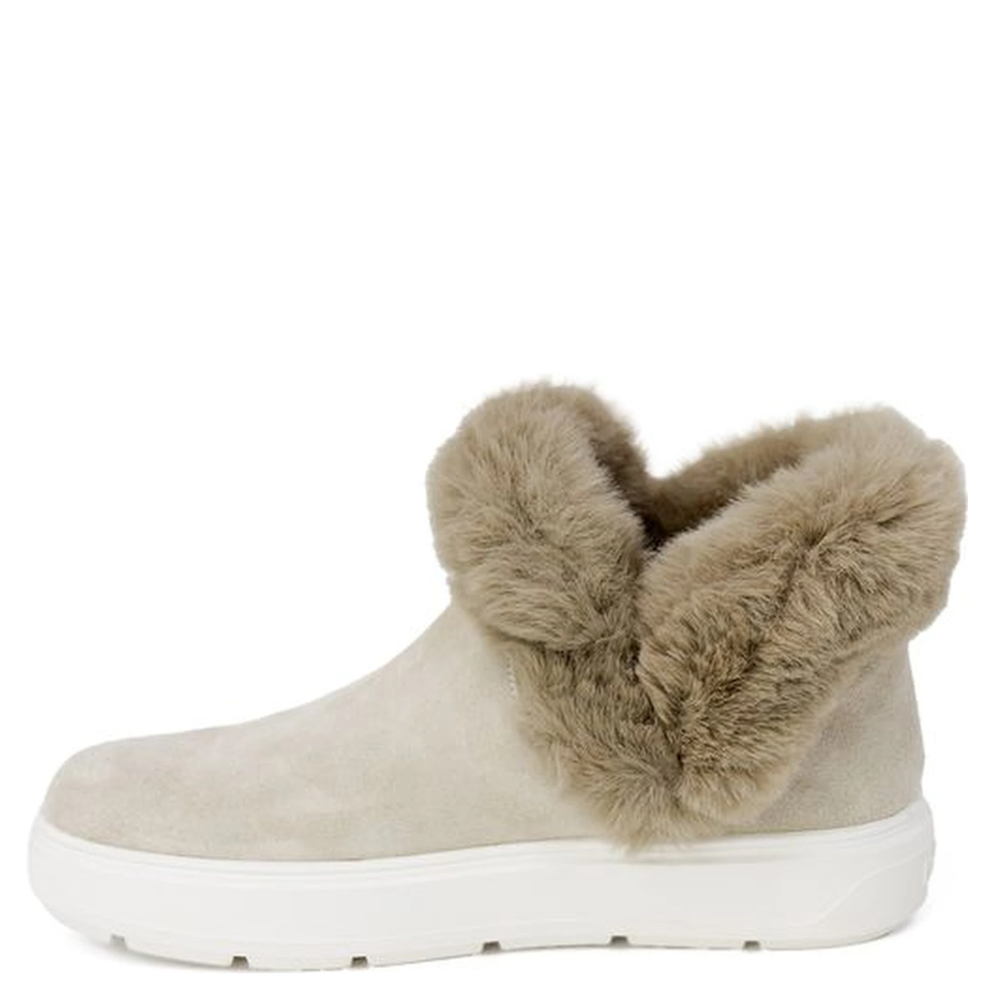 Beige Leather Chunky Sneakers