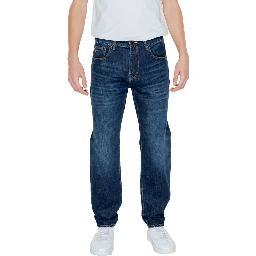 Blue Cotton Skinny Jeans