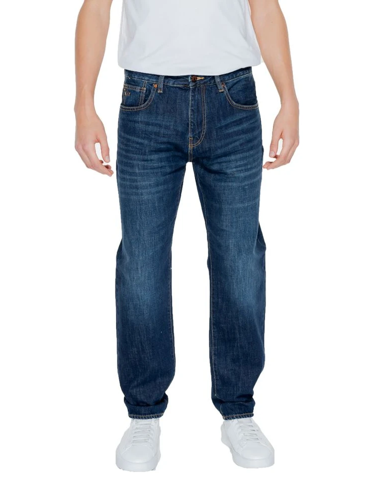 Blue Cotton Skinny Jeans