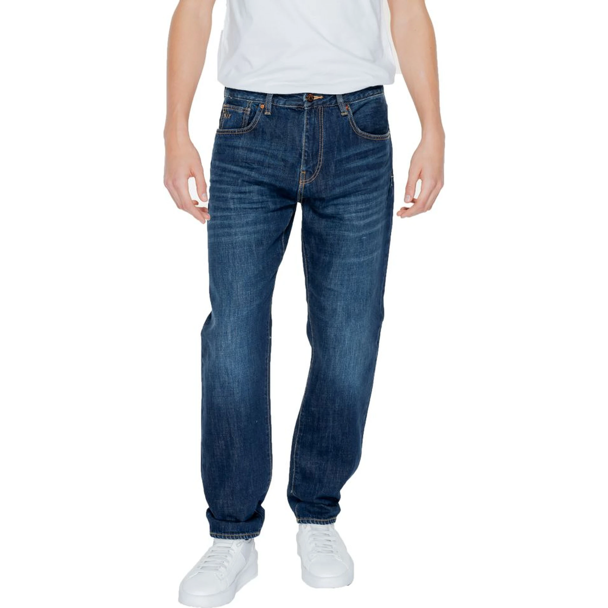 Blue Cotton Skinny Jeans
