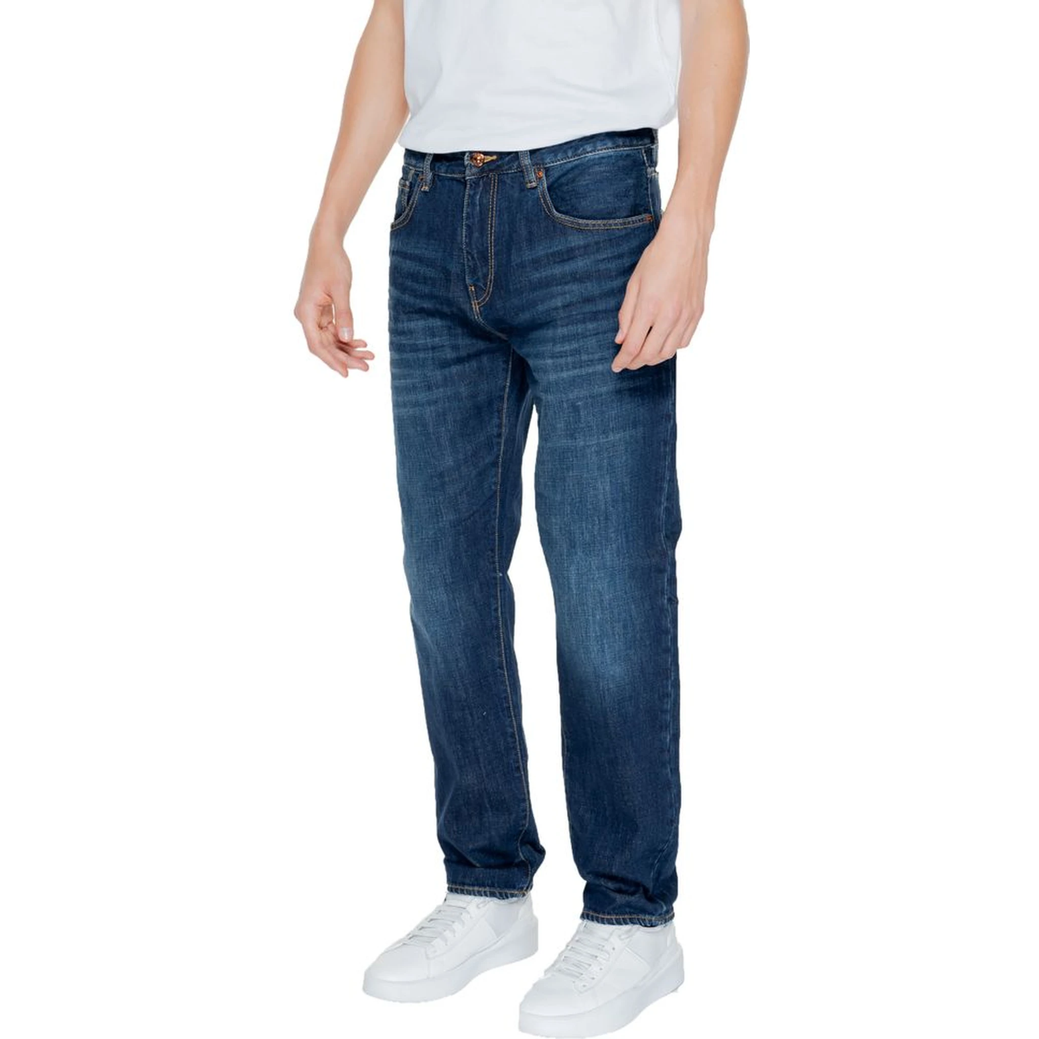 Blue Cotton Skinny Jeans