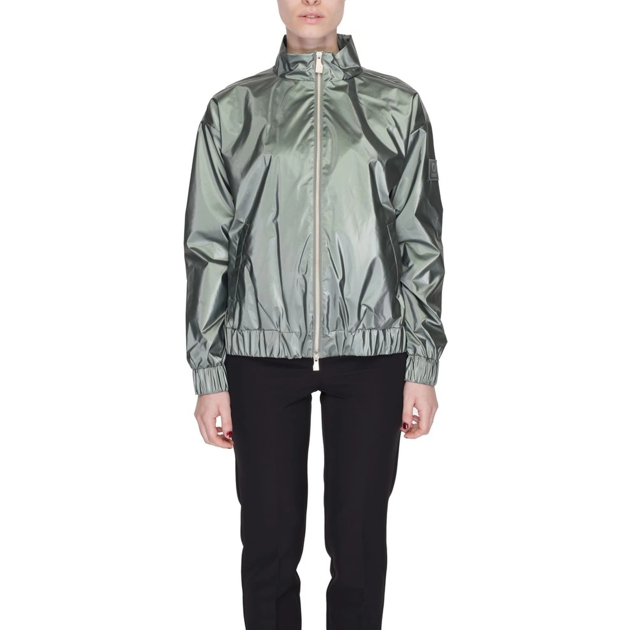Green Polyester Shell Jacket