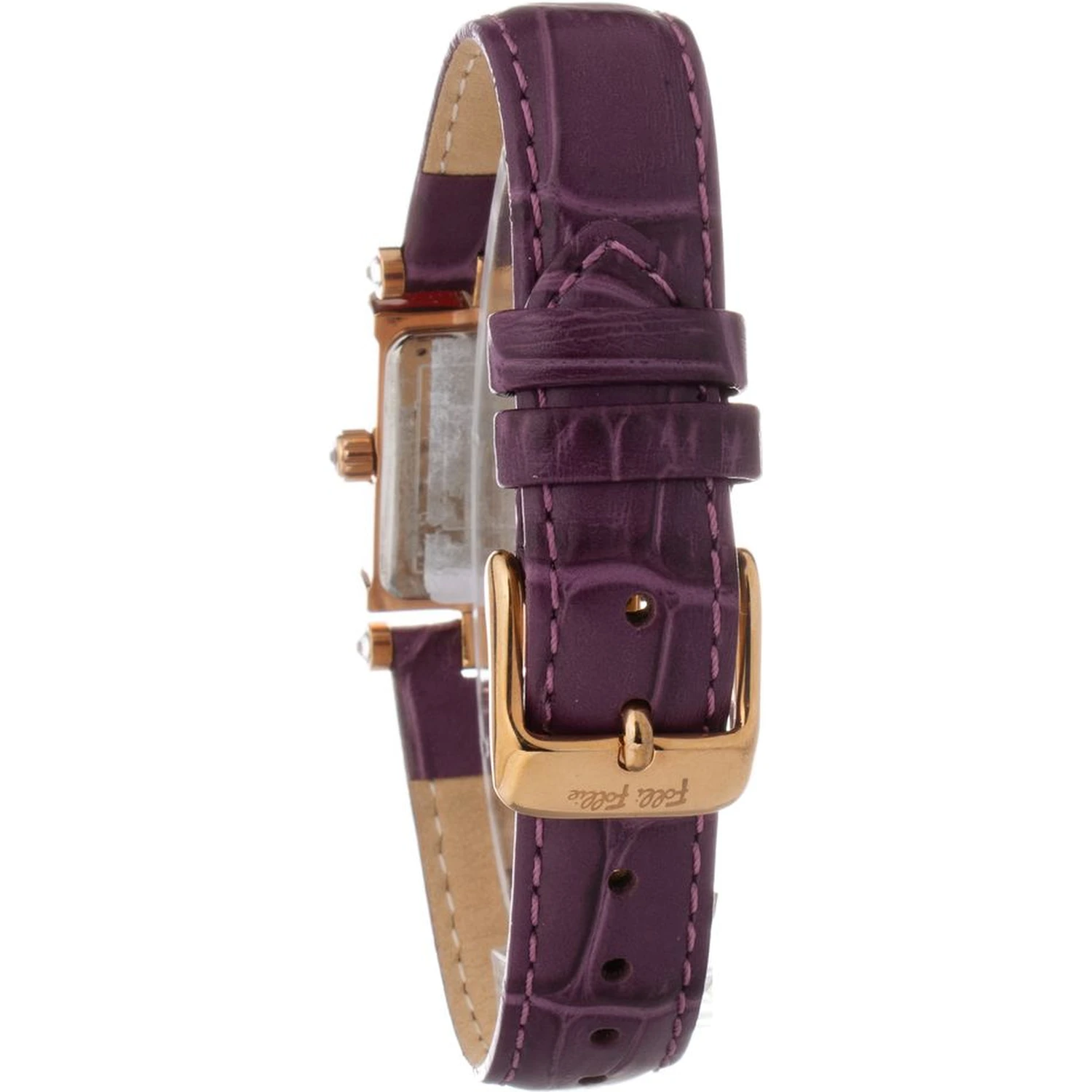 Purple Leather Dress Watch