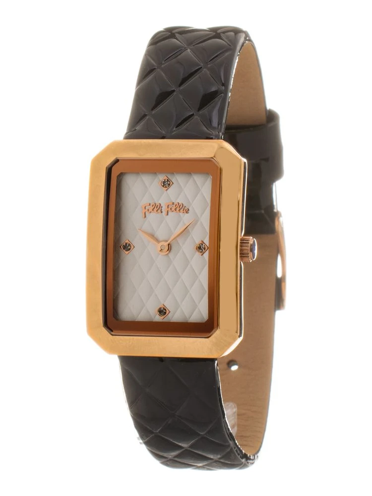 Black Leather Dress Watch