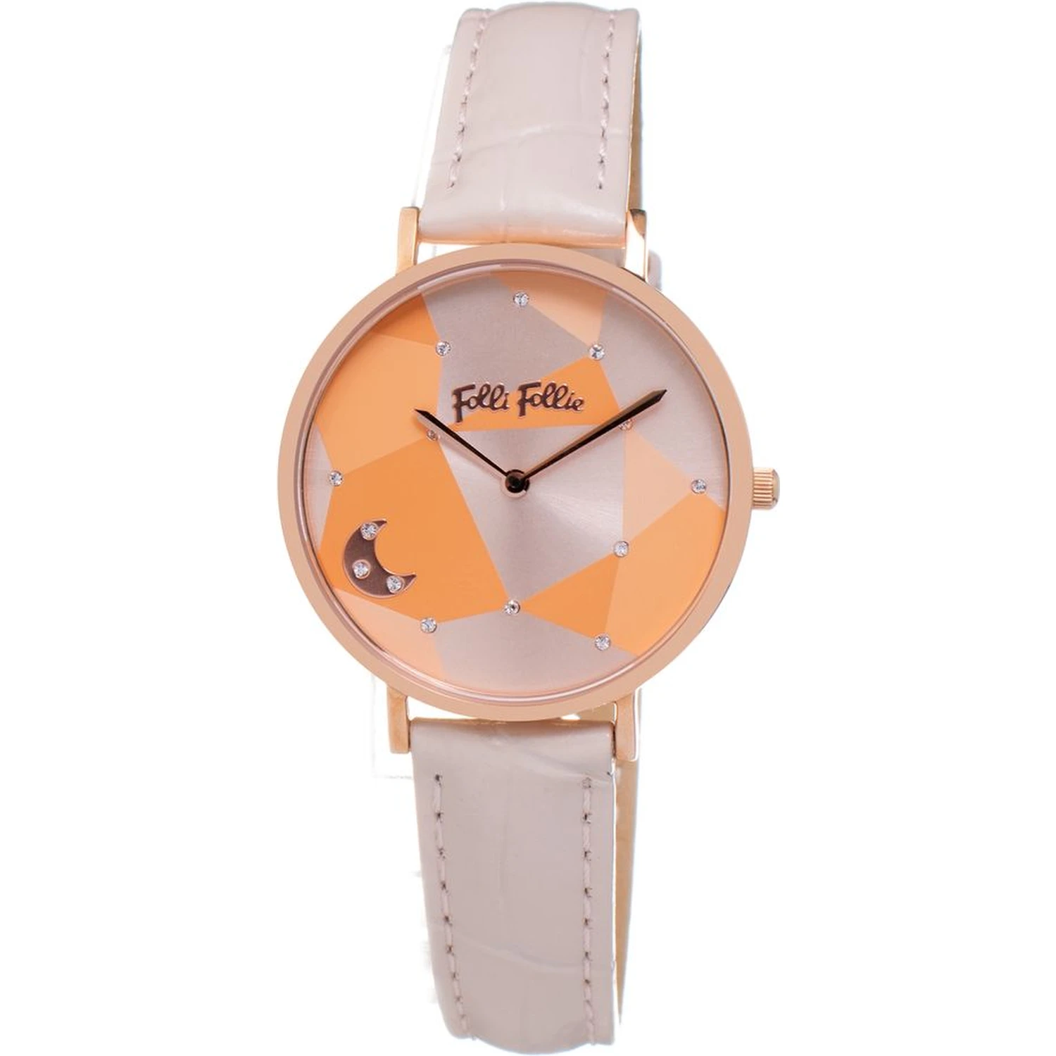 Beige Leather Dress Watch