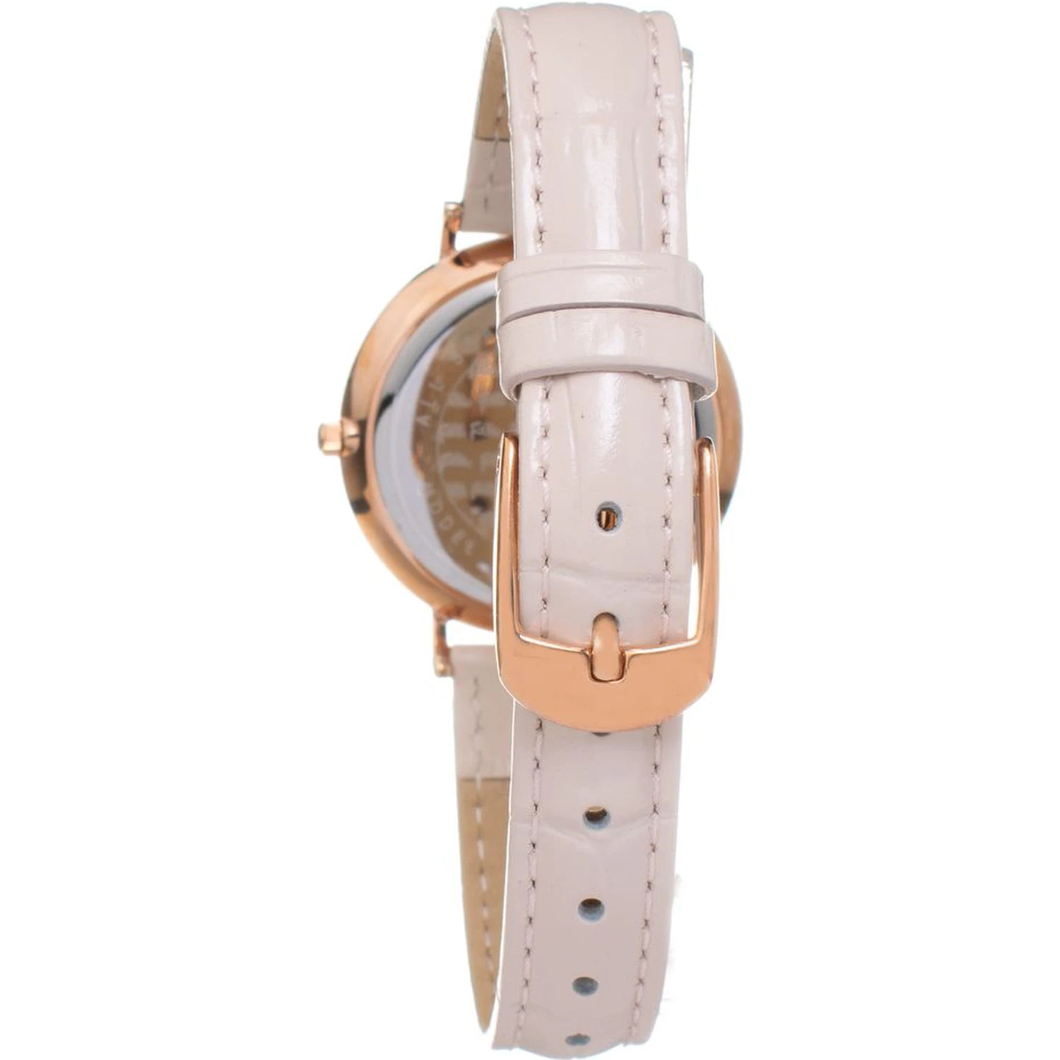 Beige Leather Dress Watch