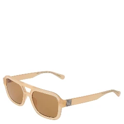 Beige Plastic Sunglasses