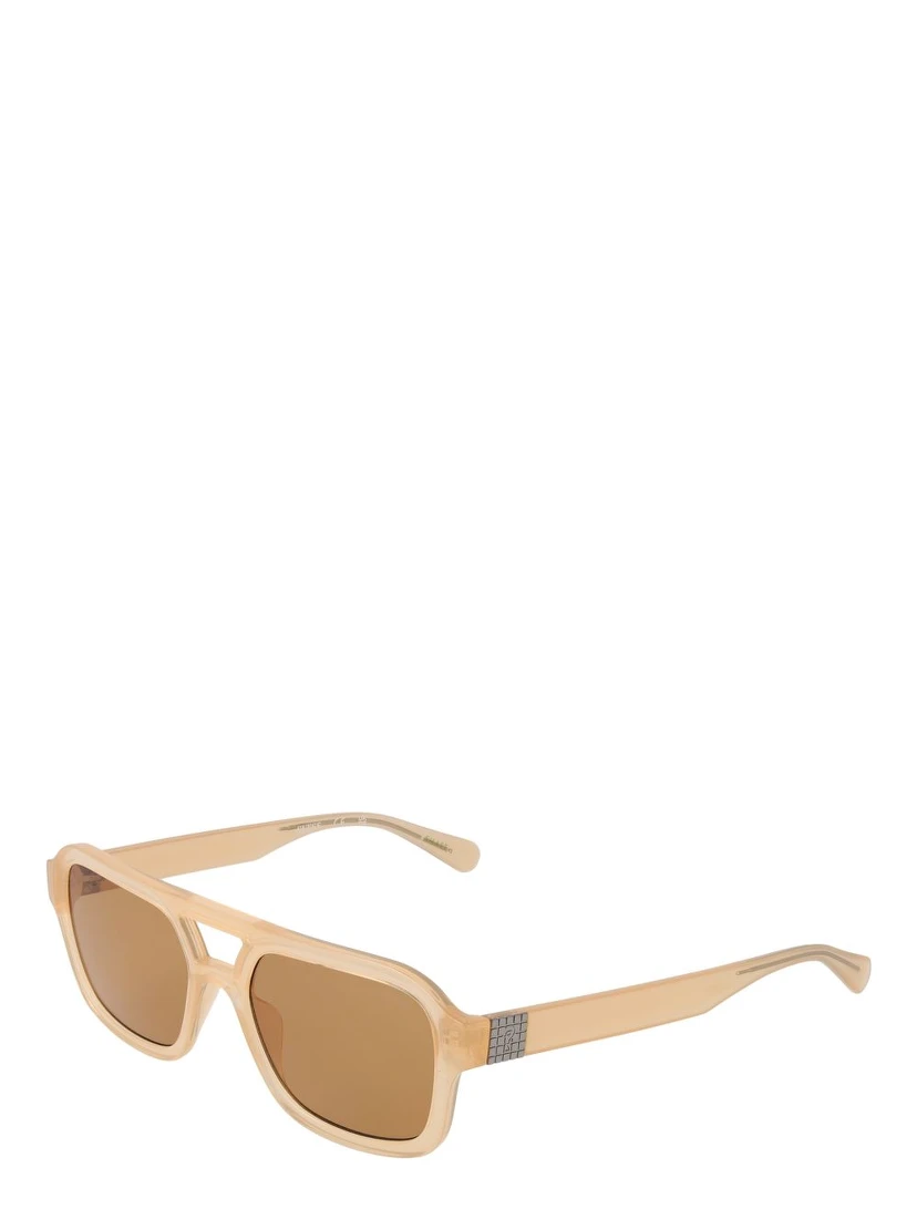 Beige Plastic Sunglasses