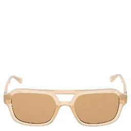 Beige Plastic Sunglasses