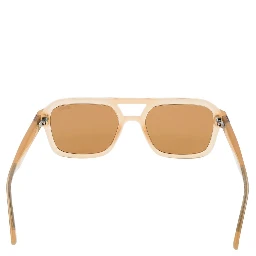 Beige Plastic Sunglasses