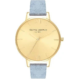 Blue Artificial Leather Dress Watch