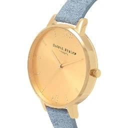 Blue Artificial Leather Dress Watch