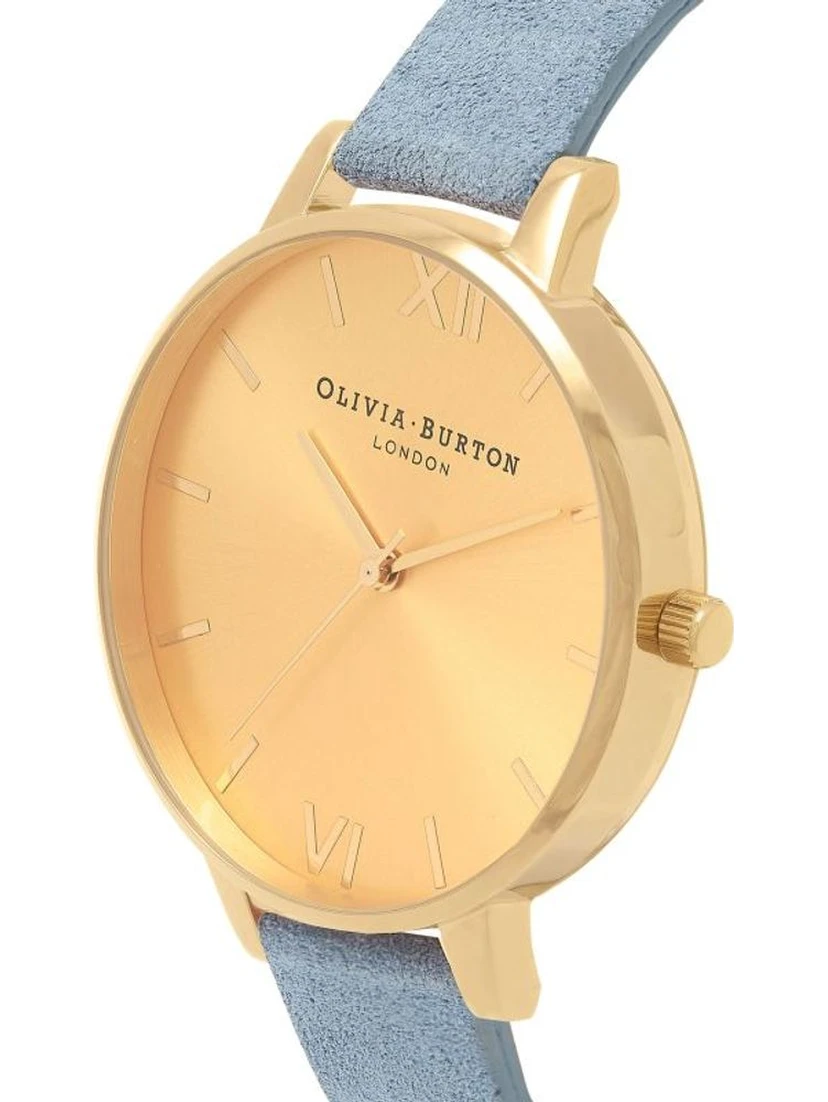 Blue Artificial Leather Dress Watch