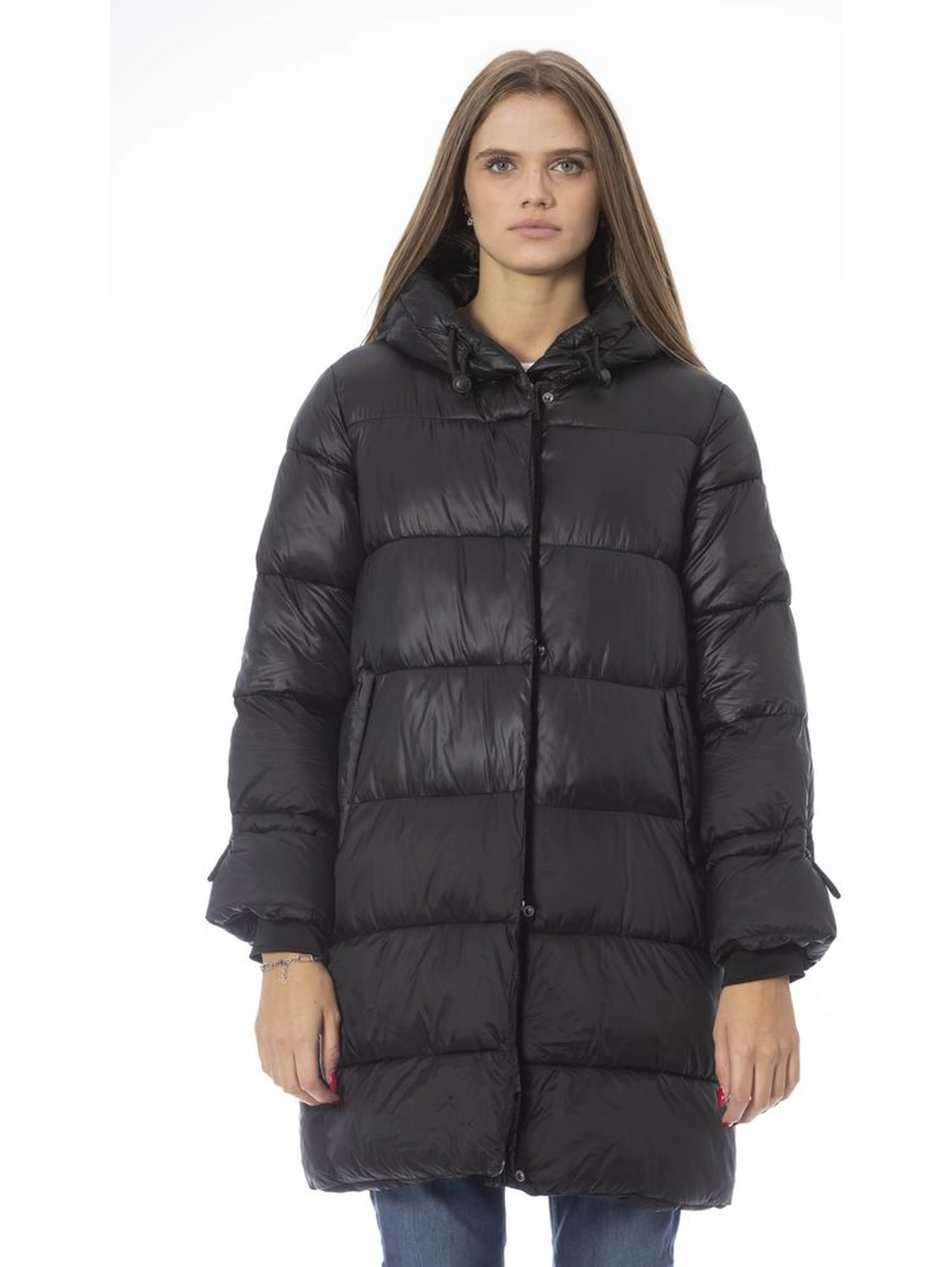 Black Nylon Jacket Coat