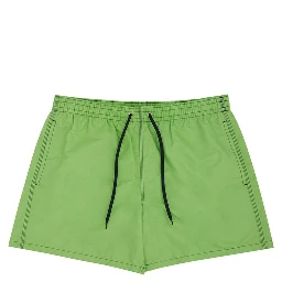 Green Polyester Swim Shorts