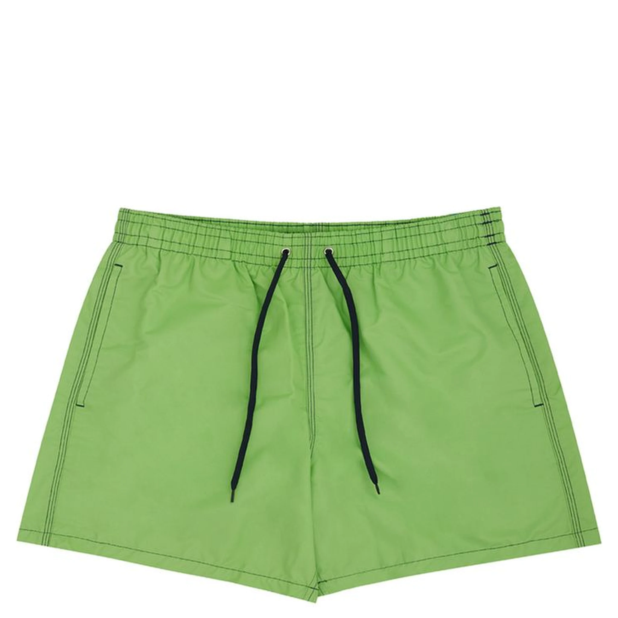 Green Polyester Swim Shorts