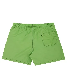 Green Polyester Swim Shorts
