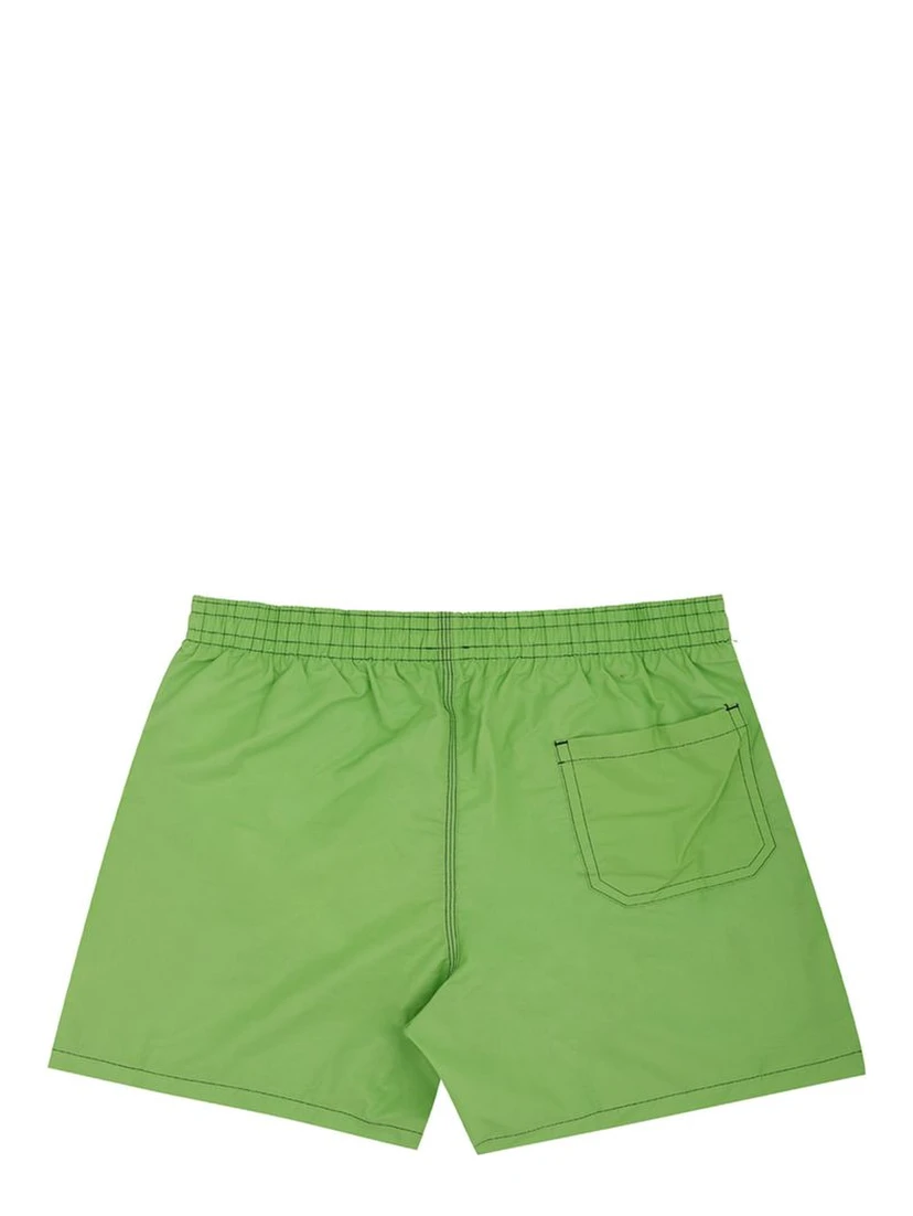 Green Polyester Swim Shorts