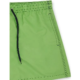 Green Polyester Swim Shorts