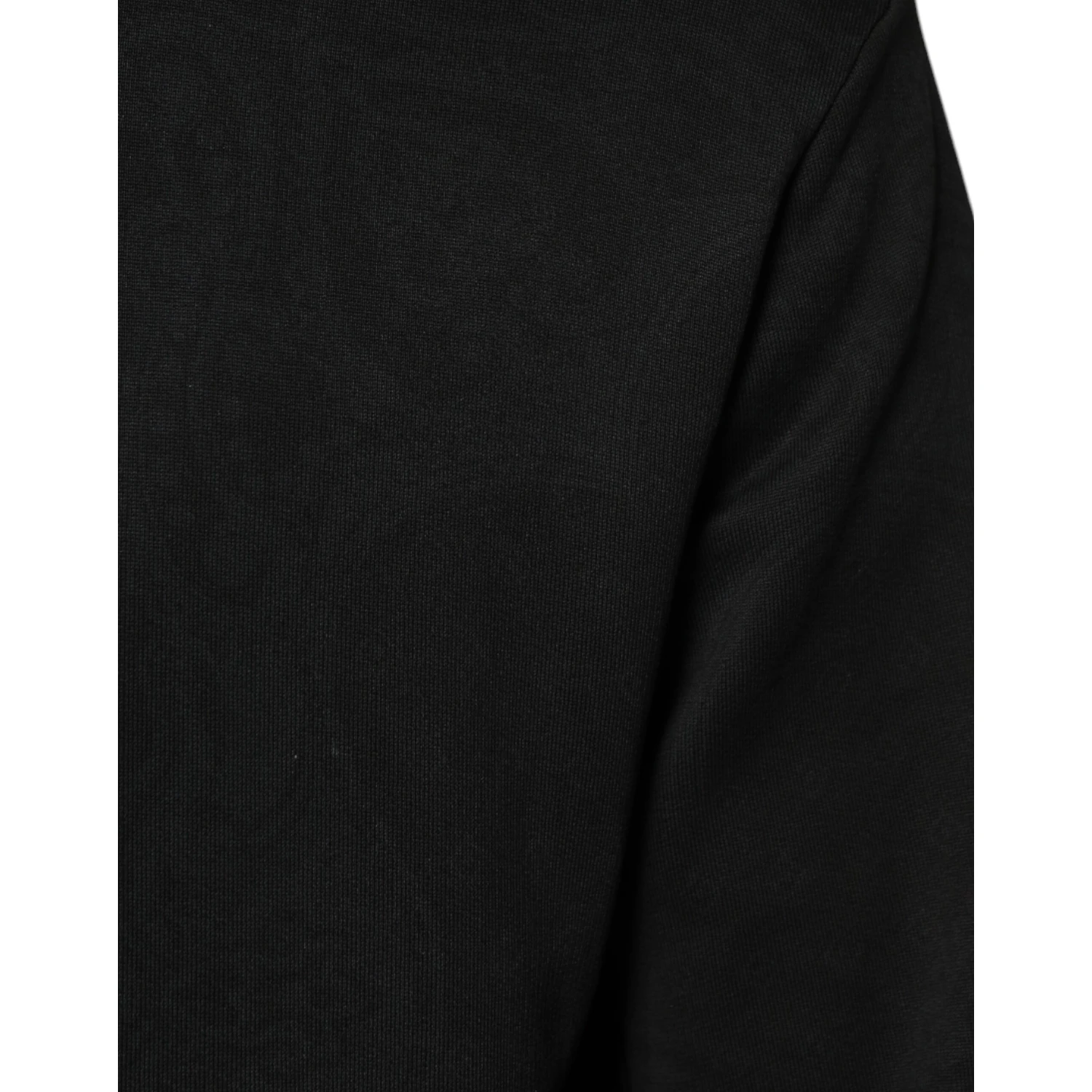 Black Cotton Full Zip Hooded Bomber Jacket