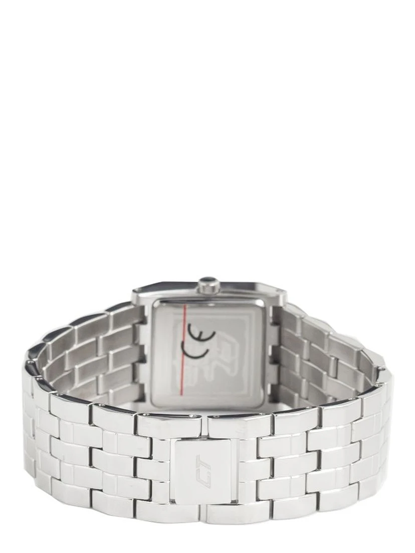 ساعة يد رسمية من الفولاذ المقاوم للصدأ الفضي