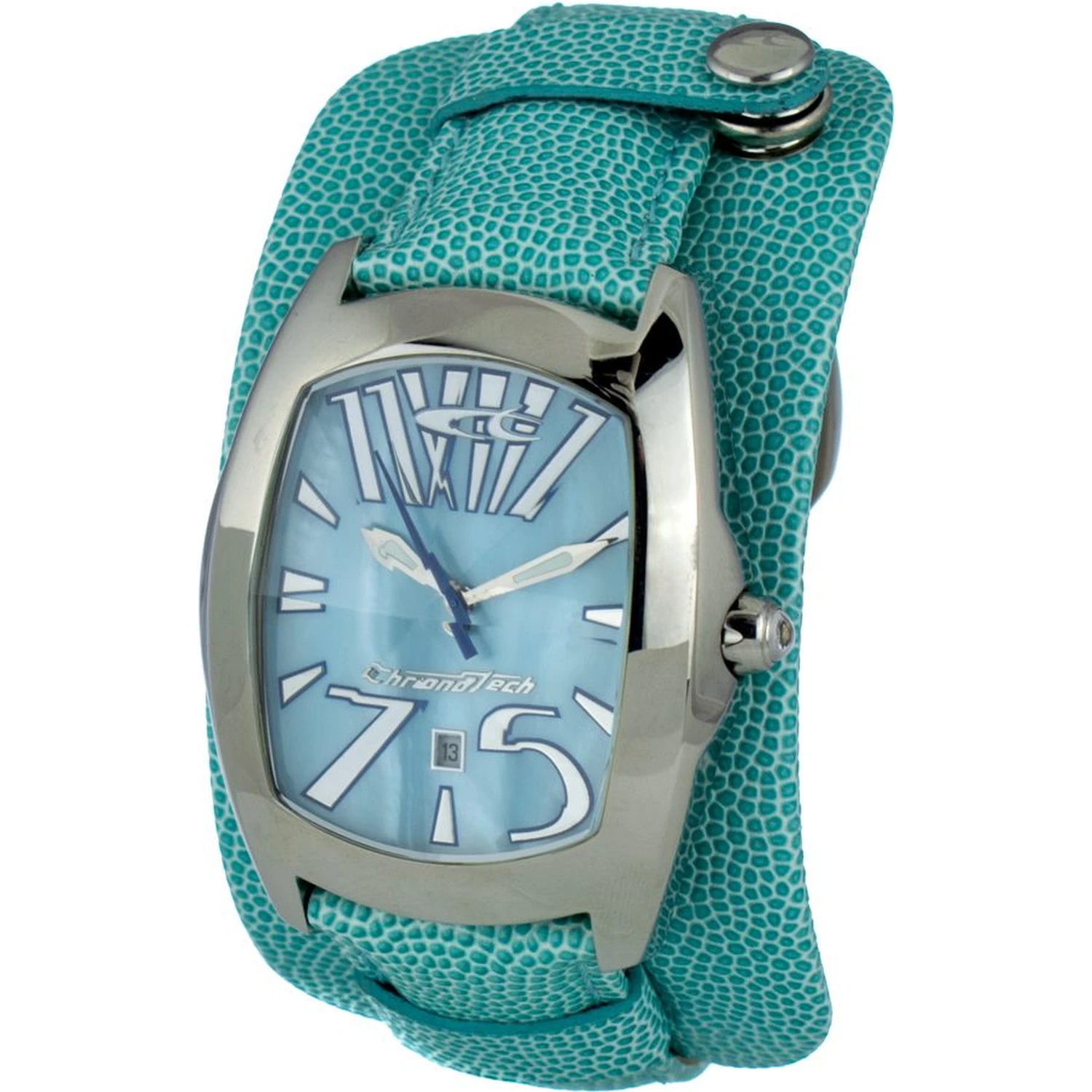Blue Leather Dress Watch