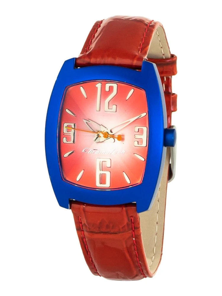 Red Leather Dress Watch