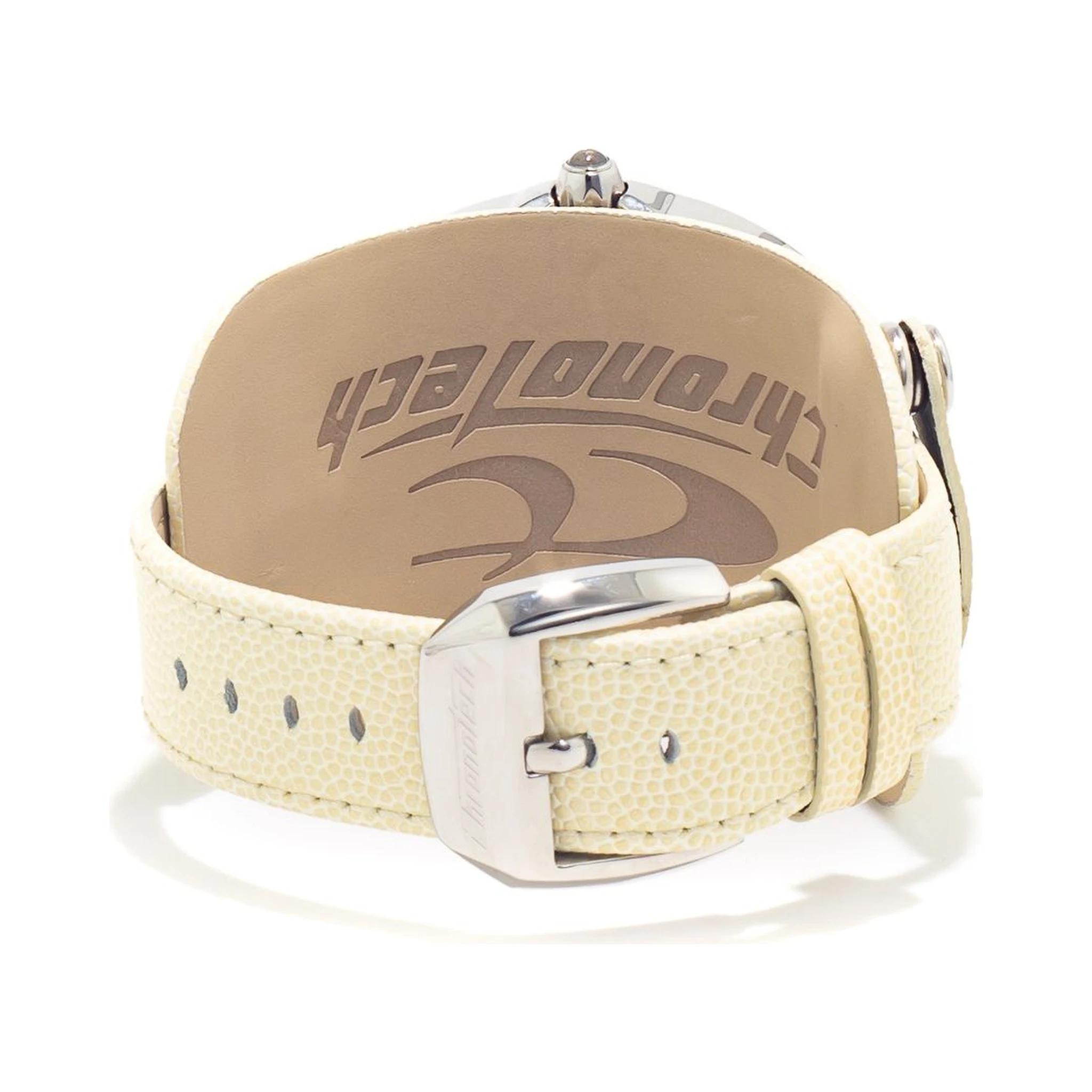 Beige Leather Dress Watch