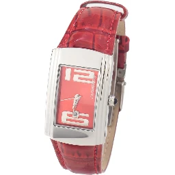Red Leather Dress Watch