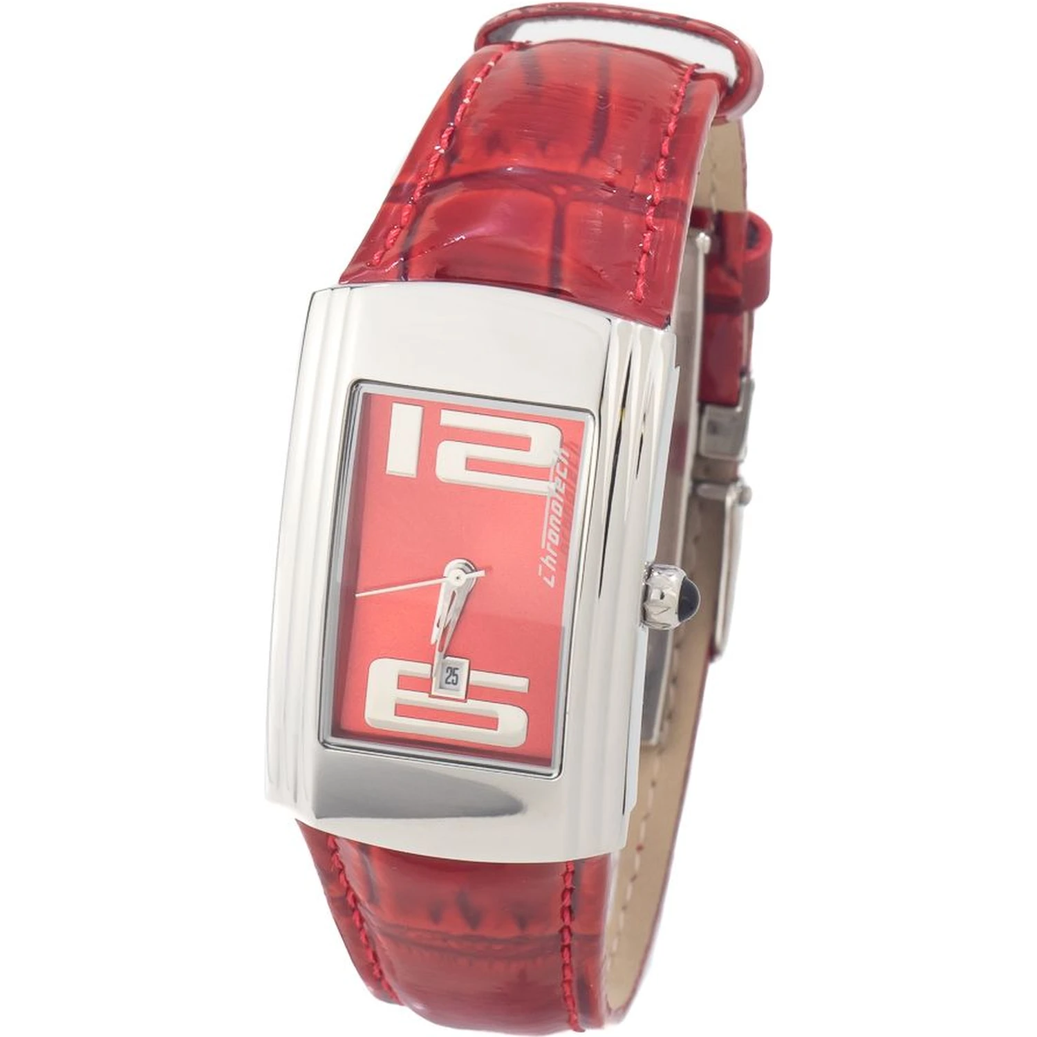 Red Leather Dress Watch