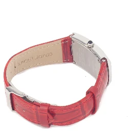 Red Leather Dress Watch