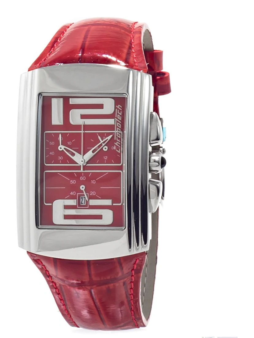 Red Leather Dress Watch