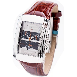 ساعة يد رسمية من الجلد البني