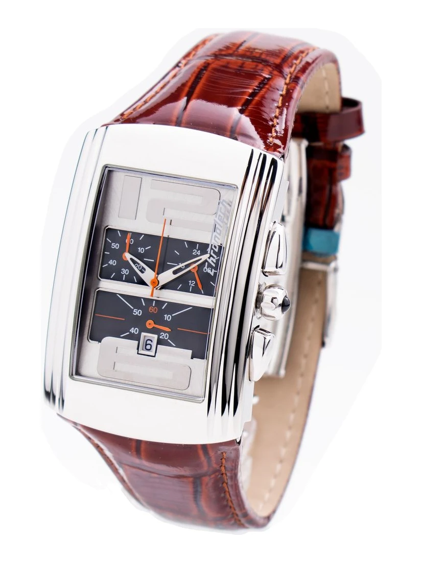 ساعة يد رسمية من الجلد البني