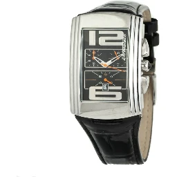 Black Leather Dress Watch