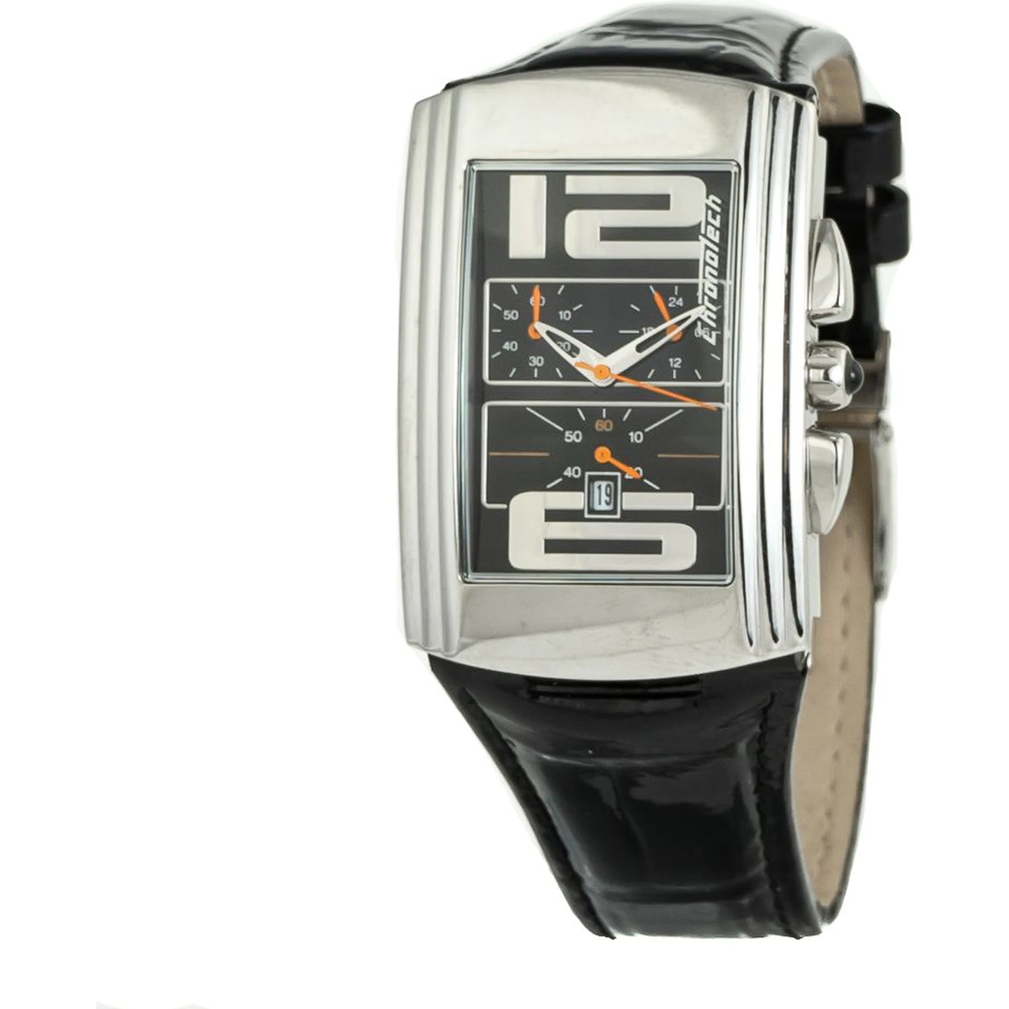 Black Leather Dress Watch